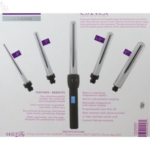 מסלסל 4 גדלים מקצועי קורטקס טיטניום