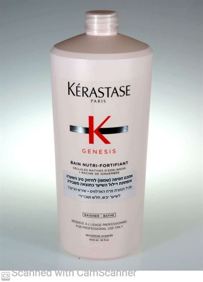 אמבט חפיפה (שמפו) GENESIS לחיזוק סיב השערה והפחתת דילול השיער. לשיער יבש, חלש ושברירי קרסטס 1000 מ