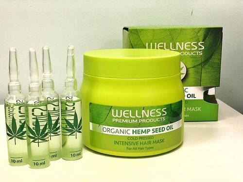 מסכה גולד קנאביס לשיער יבש פגום וולנס 500 מ